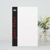 Miss America stijl Crown Stationery Rood/Zilver/Wa Briefpapier (Staand voorkant)