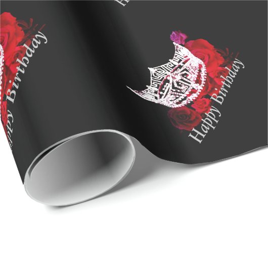 Miss America stijl Crown Wrapping Paper Cadeaupapier (Rol Hoek)