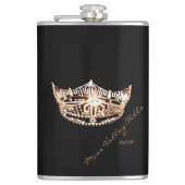 Miss America stijl Custom Handtekening Kroonkolf Heupfles (Voorkant)