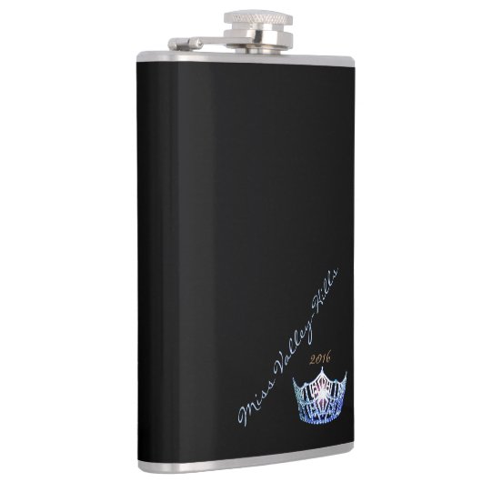 Miss America stijl Custom Handtekening Kroonkolf Heupfles (Rechts)