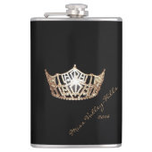 Miss America stijl Custom Handtekening Kroonkolf Heupfles (Voorkant)