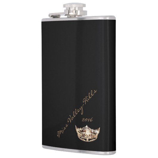 Miss America stijl Custom Handtekening Kroonkolf Heupfles (Links)
