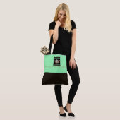 Miss America stijl Custom Kleur Tas Bruin/Aqua (Op model)