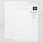 Miss America stijl Diamond & Crown Stationery Briefpapier (Voorkant / Achterkant)