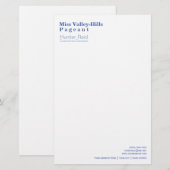 Miss America stijl duidelijk ondertitelde briefpap Briefpapier (Voorkant / Achterkant)