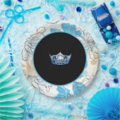 Miss America stijl Floral Crown Borden Papieren Bordje (Feest)