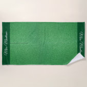 Miss America stijl Glitter Pageant Beach Towel Strandlaken (Voorkant)