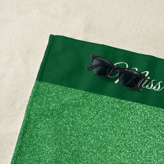 Miss America stijl Glitter Pageant Beach Towel Strandlaken (In situ)