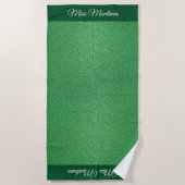 Miss America stijl Glitter Pageant Beach Towel Strandlaken (Voorkant)