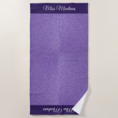 Miss America stijl Glitter Pageant Beach Towel Strandlaken (Voorkant)