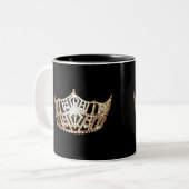 Miss America stijl Gold Crown Mok (Voorkant links)