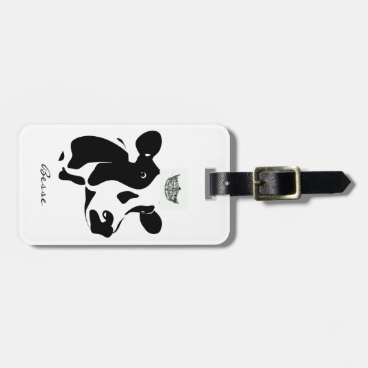 Miss America stijl Koe Crown Bagagelabel (Voorkant horizontaal)