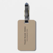 Miss America stijl Kroon Bagage Label (Achterkant verticaal)