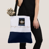 Miss America stijl Kroon Tote Navy/Wit Tote Bag (Dichtbij)