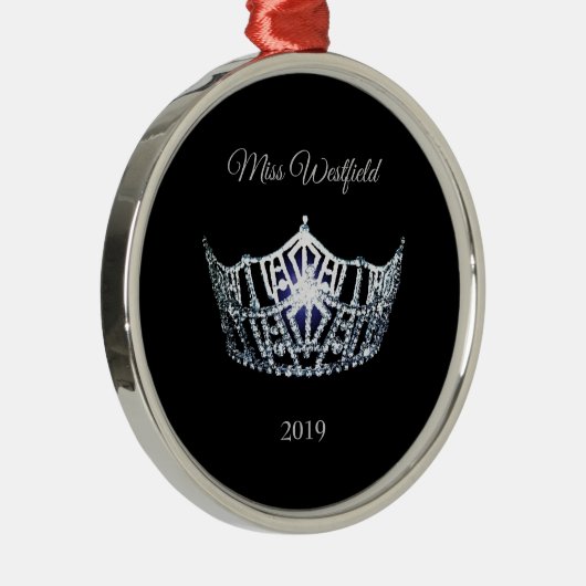 Miss America-stijl Kroonkerstversiering Metalen Ornament (Rechts)