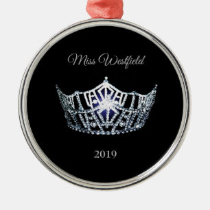 Miss America-stijl Kroonkerstversiering Metalen Ornament