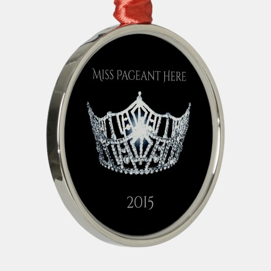 Miss America-stijl Kroonkerstversiering Metalen Ornament (Rechts)