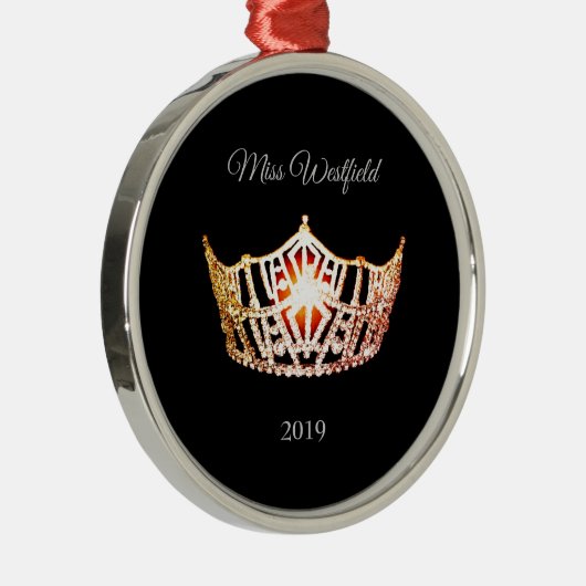 Miss America-stijl Kroonkerstversiering Metalen Ornament (Rechts)