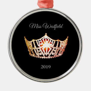 Miss America-stijl Kroonkerstversiering Metalen Ornament