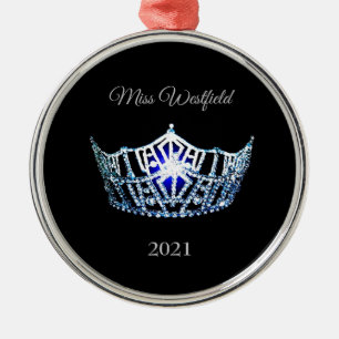 Miss America-stijl Kroonkerstversiering Metalen Ornament