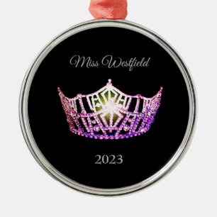 Miss America-stijl Kroonkerstversiering Metalen Ornament