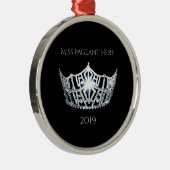 Miss America-stijl Kroonkerstversiering Metalen Ornament (Rechts)