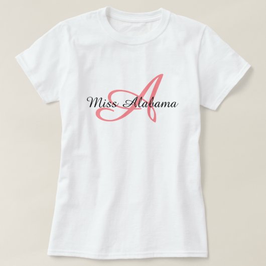 Miss America stijl Monogram Titel Top (Design voorkant)
