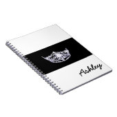 Miss America stijl Notitieboek-Crown & Custom Name Notitieboek (Rechterzijde)