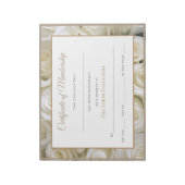 Miss America stijl Pageant Certificaten-Rozen Notitieblok (Linkerzijde)