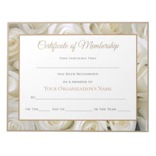 Miss America stijl Pageant Certificaten-Rozen Notitieblok