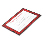 Miss America stijl Pageant Certificaten-Rozen Notitieblok (Schuin)