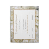 Miss America stijl Pageant Certificaten-Rozen Notitieblok (Linkerzijde)