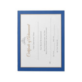 Miss America stijl Pageant Certificates-Achievmmme Notitieblok (Linkerzijde)