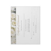 Miss America stijl Pageant Certificates-Achievmmme Notitieblok (Linkerzijde)