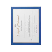 Miss America stijl Pageant Certificates-Achievmmme Notitieblok (Linkerzijde)
