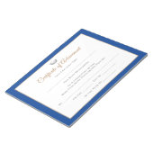 Miss America stijl Pageant Certificates-Achievmmme Notitieblok (Schuin)