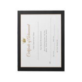 Miss America stijl Pageant Certificates-Achievmmme Notitieblok (Linkerzijde)