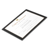 Miss America stijl Pageant Certificates-Achievmmme Notitieblok (Schuin)