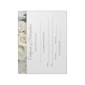 Miss America-stijl Pageant Certificates-Deelname Notitieblok (Linkerzijde)