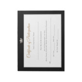 Miss America stijl Pageant Certificates-Particptn Notitieblok (Linkerzijde)