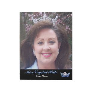 Miss America stijl Pageant Crown Autograads Pad Notitieblok