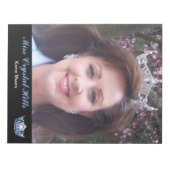 Miss America stijl Pageant Crown Autograads Pad Notitieblok (Voorkant)