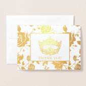 Miss America stijl Pageant Crown Folie Kaarten (Voorkant met envelop)