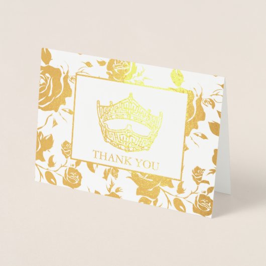 Miss America stijl Pageant Crown Folie Kaarten (Voorkant)