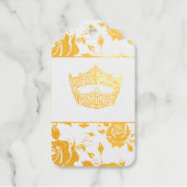 Miss America stijl Pageant Crown Gold Cadeaulabels (Voorkant)