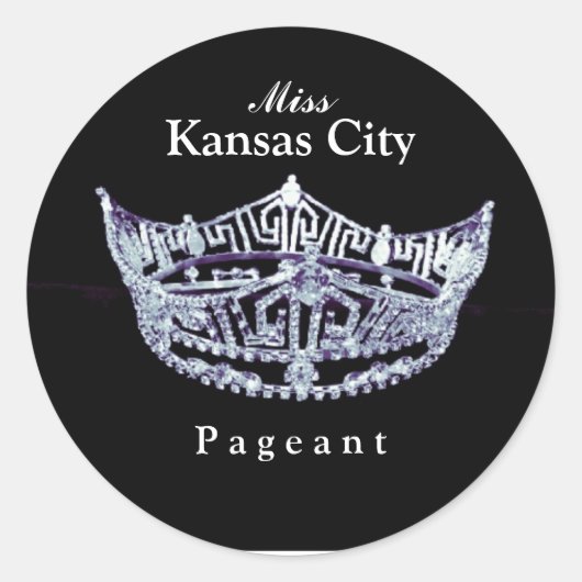 Miss America stijl Pageant Crown Sticker (Voorkant)
