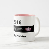 Miss America stijl Pageant Crown Your Title Mok (Voorkant rechts)