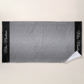 Miss America stijl Pageant Glitter Beach Towel Strandlaken (Voorkant)