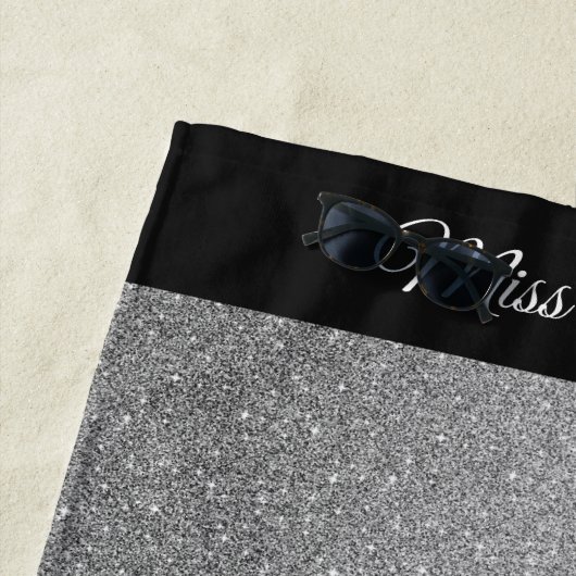 Miss America stijl Pageant Glitter Beach Towel Strandlaken (In situ)
