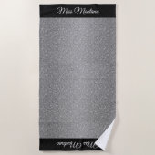 Miss America stijl Pageant Glitter Beach Towel Strandlaken (Voorkant)
